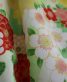 十三参り用の女の子着物[ブランド・ポンポネット]黄緑ストライプに花[身長157cmまで]No.691